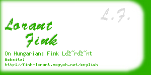 lorant fink business card